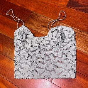 Free People Intimately Lace Bralette in Baby Blue szM